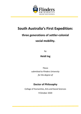 South Australia's First Expedition