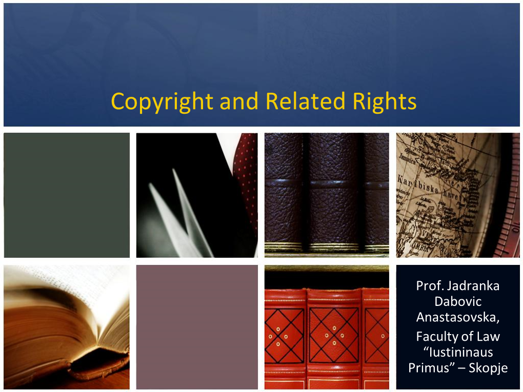 Copyright and Related Rights
