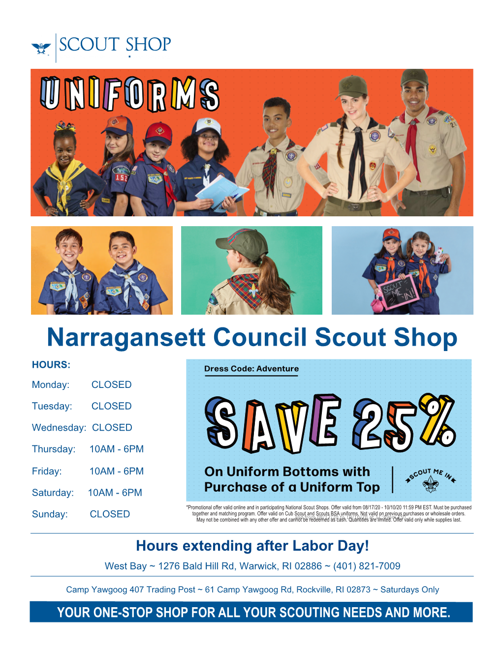 Narragansett Council Scout Shop