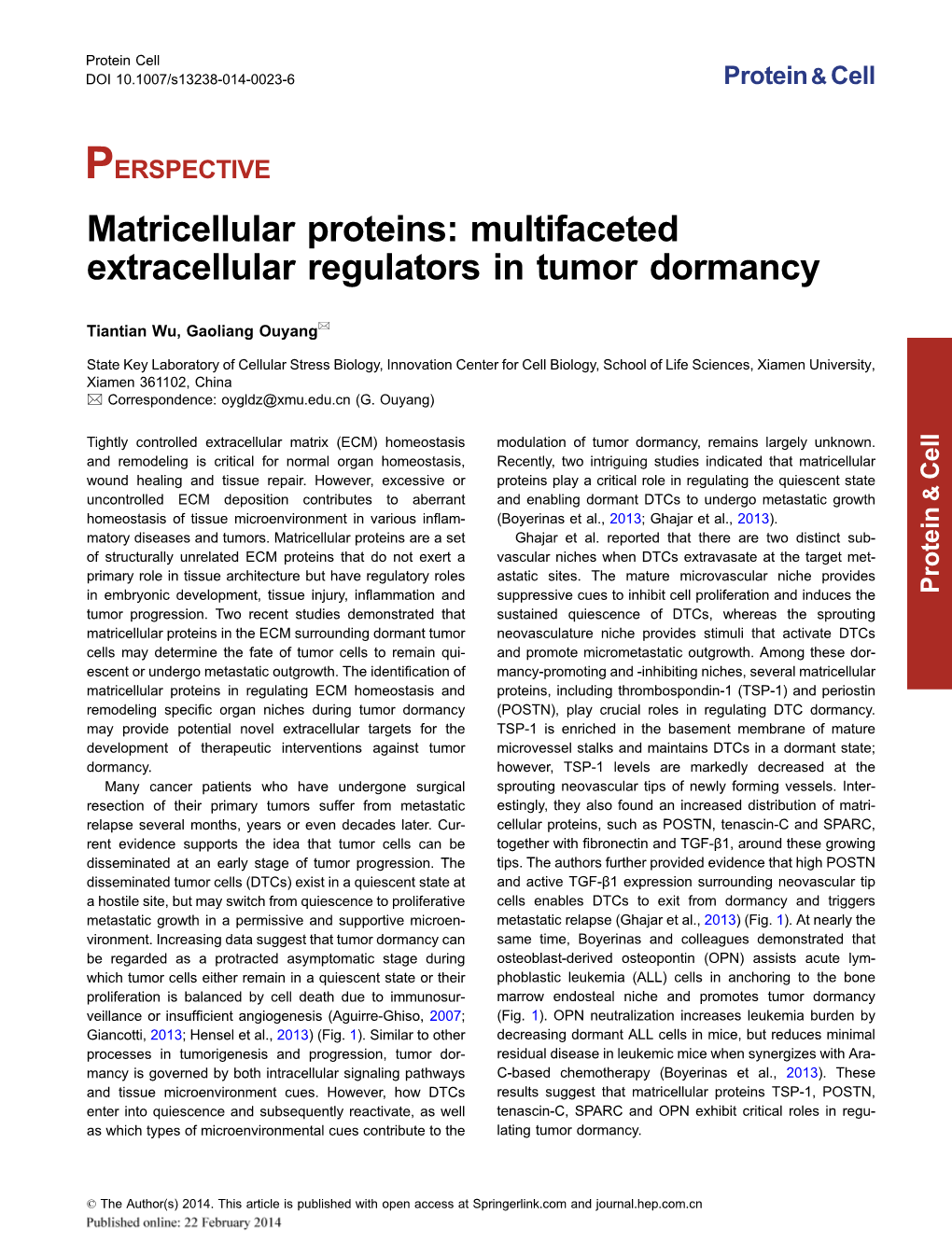 Multifaceted Extracellular Regulators in Tumor Dormancy