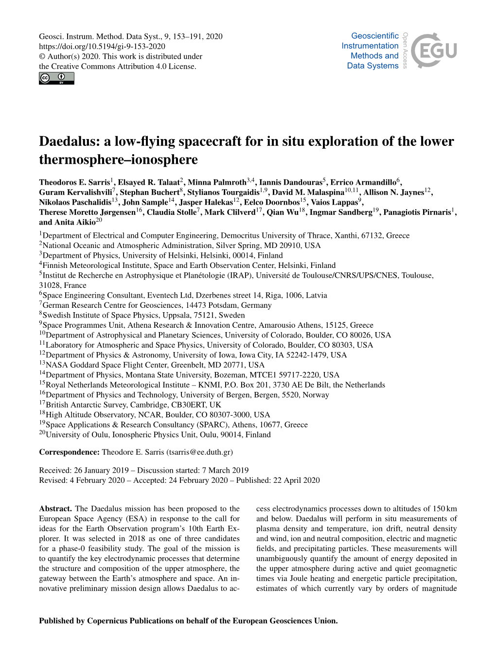 Daedalus: a Low-Flying Spacecraft for in Situ Exploration of the Lower