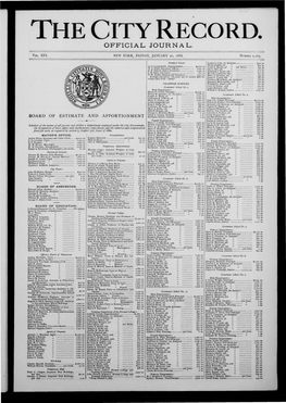 THE CITY RECORD J a N U a R Y 20, 1888