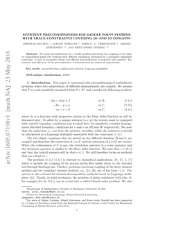 Arxiv:1605.07198V1 [Math.NA] 23 May 2016 Htaerbs in Robust Are That H Xeso Prtri Iia Otedrcdlafnto.W Note Trace We a Function