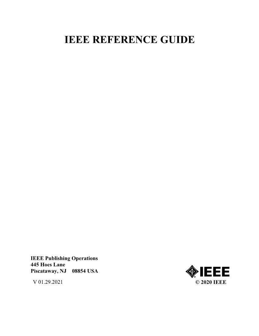 Ieee Reference Guide