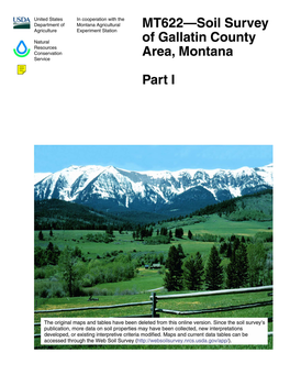 Soil Survey of Gallatin County Area, Montana