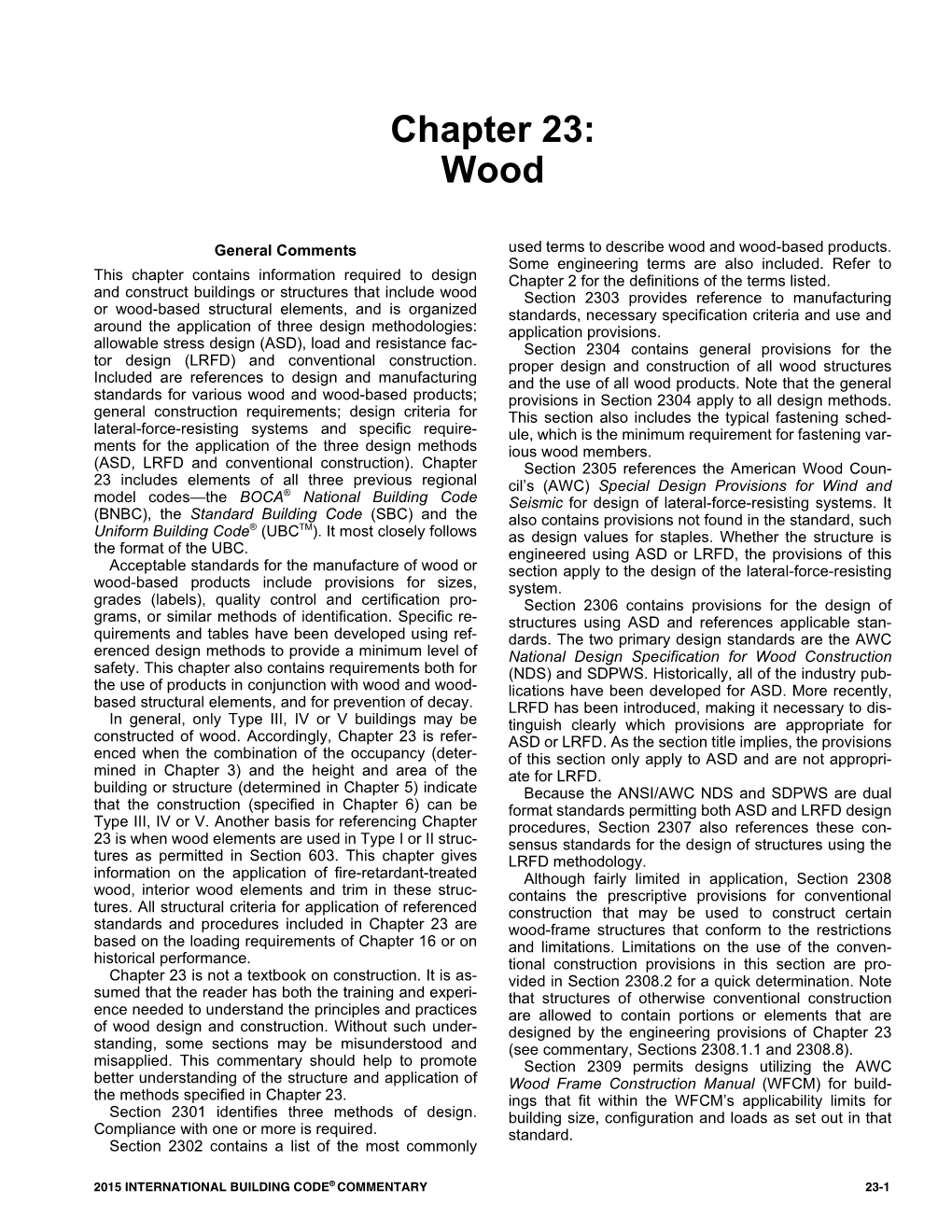 Chapter 23: Wood