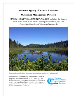 Vermont Agency of Natural Resources Watershed Management Division