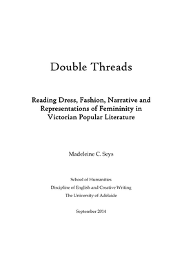 Reading Dress, Fashion, Narrative and Representations of Femininity in Victorian Popular Literature