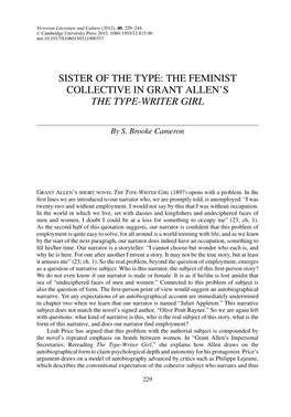 The Feminist Collective in Grant Allen's the Type