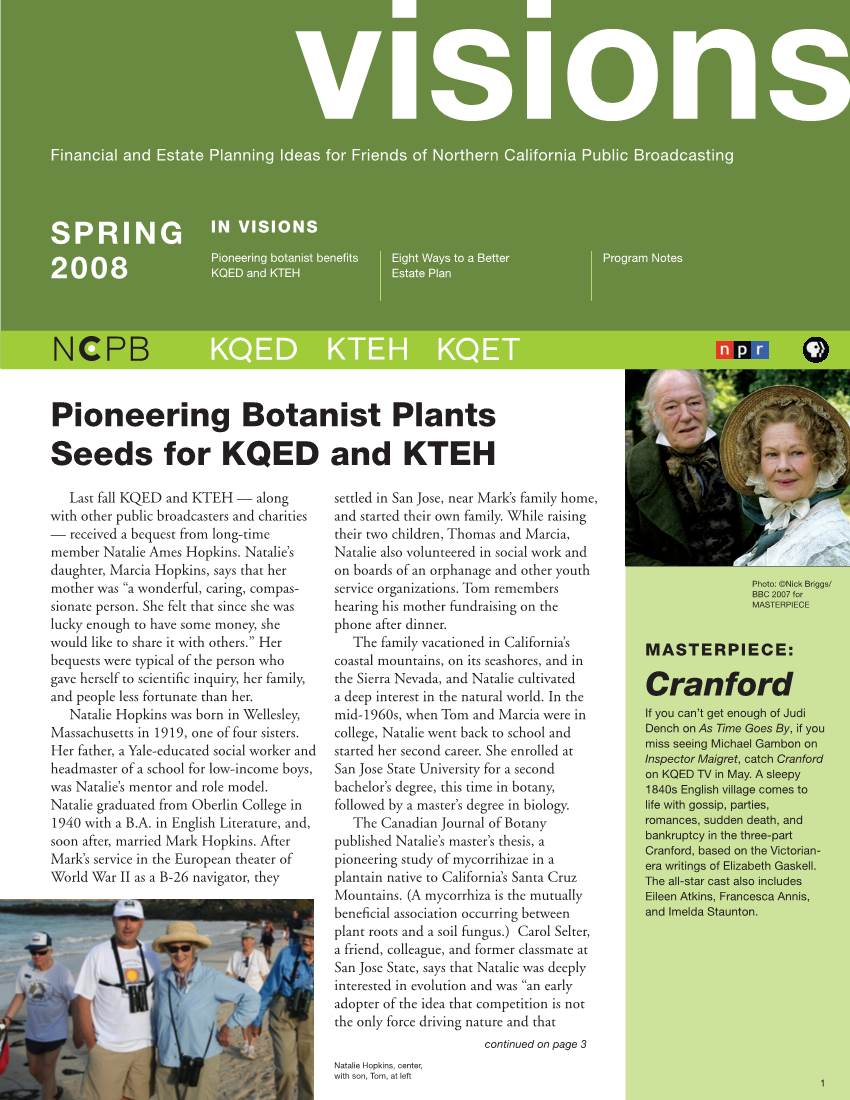 Pioneering Botanist Plants Seeds for KQED and KTEH Cranford