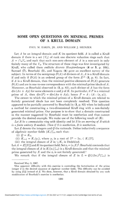 Some Open Questions on Minimal Primes of a Krull Domain