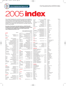 Computeractive 2005 Index 2005 Index