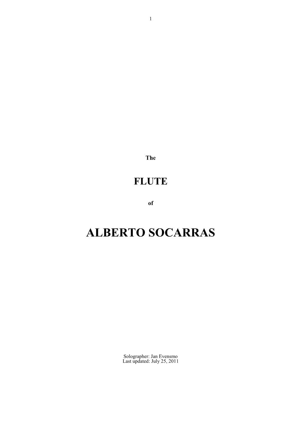 Download the FLUTE of ALBERTO SOCARRAS
