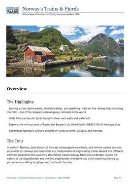 Norway's Trains & Fjords