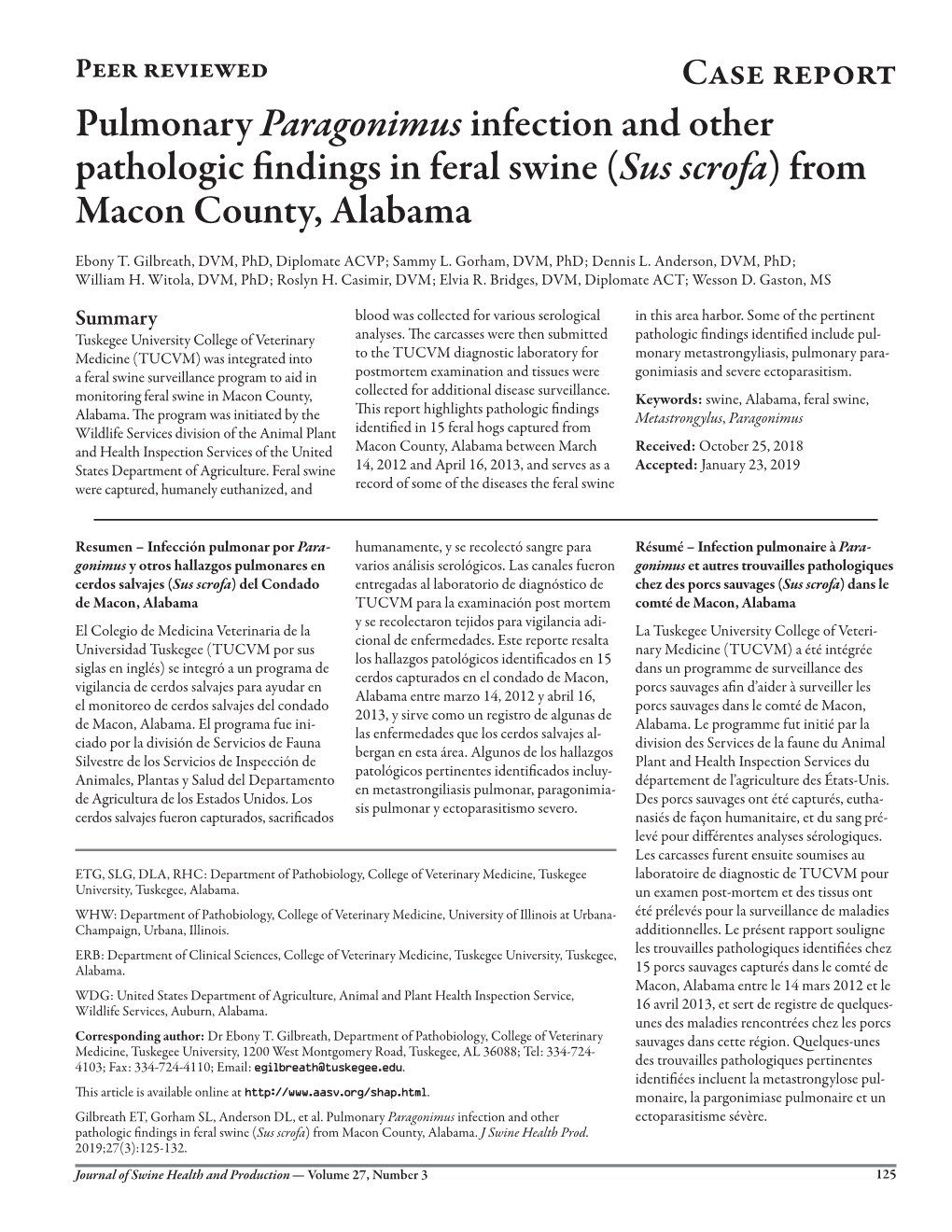 Pulmonary <I>Paragonimus</I>