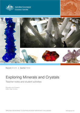 Exploring Minerals and Crystals: Teacher Notes and Student Activities