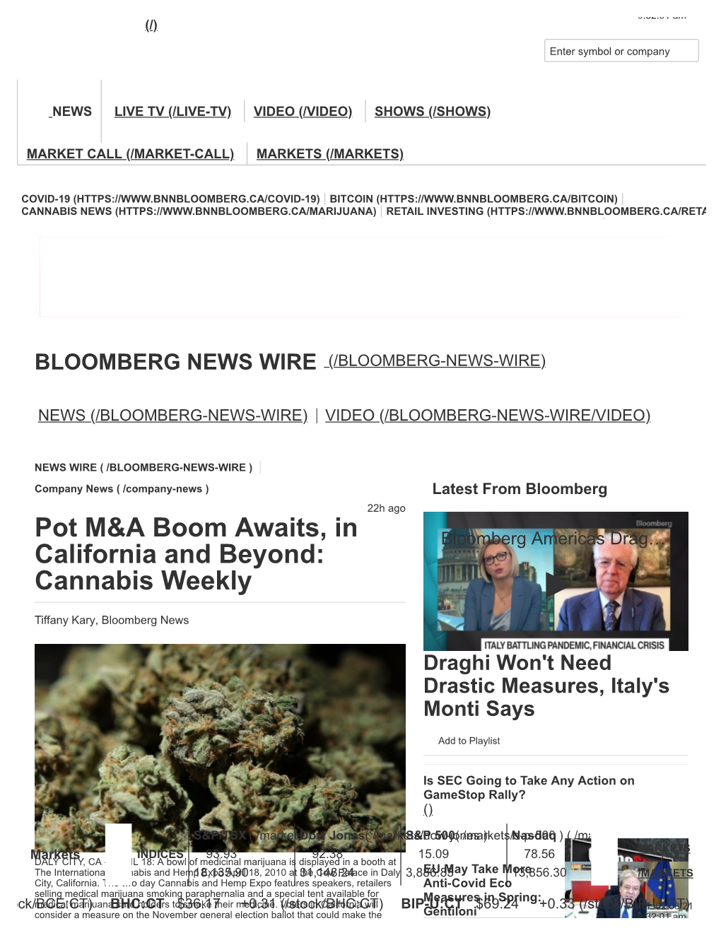 Pot M&A Boom Awaits, in California and Beyond: Cannabis Weekly