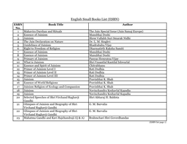 English Small Books List (ESBN) ESBN Book Title Author No