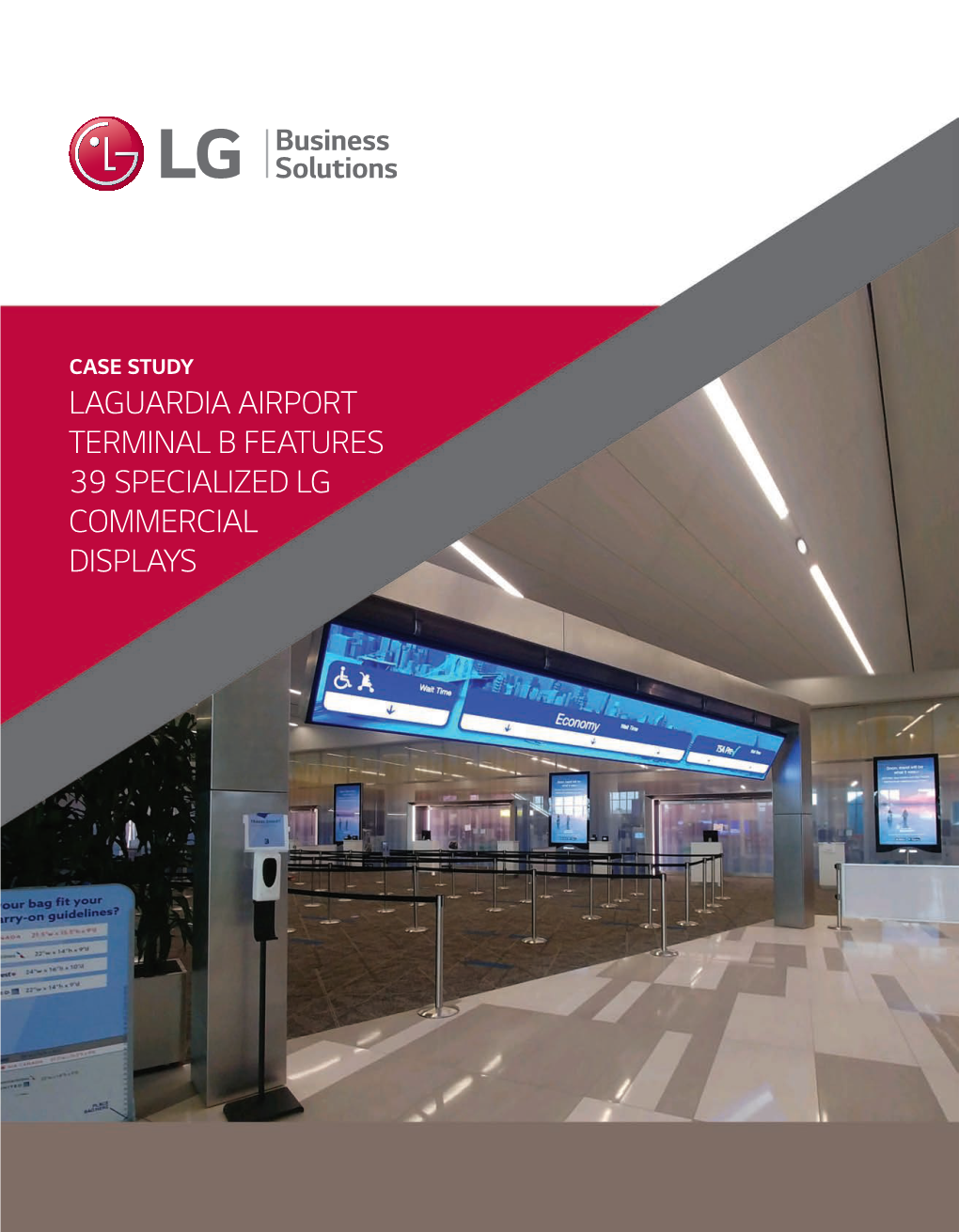 Laguardia Airport Terminal B Features 39 Specialized Lg Commercial Displays