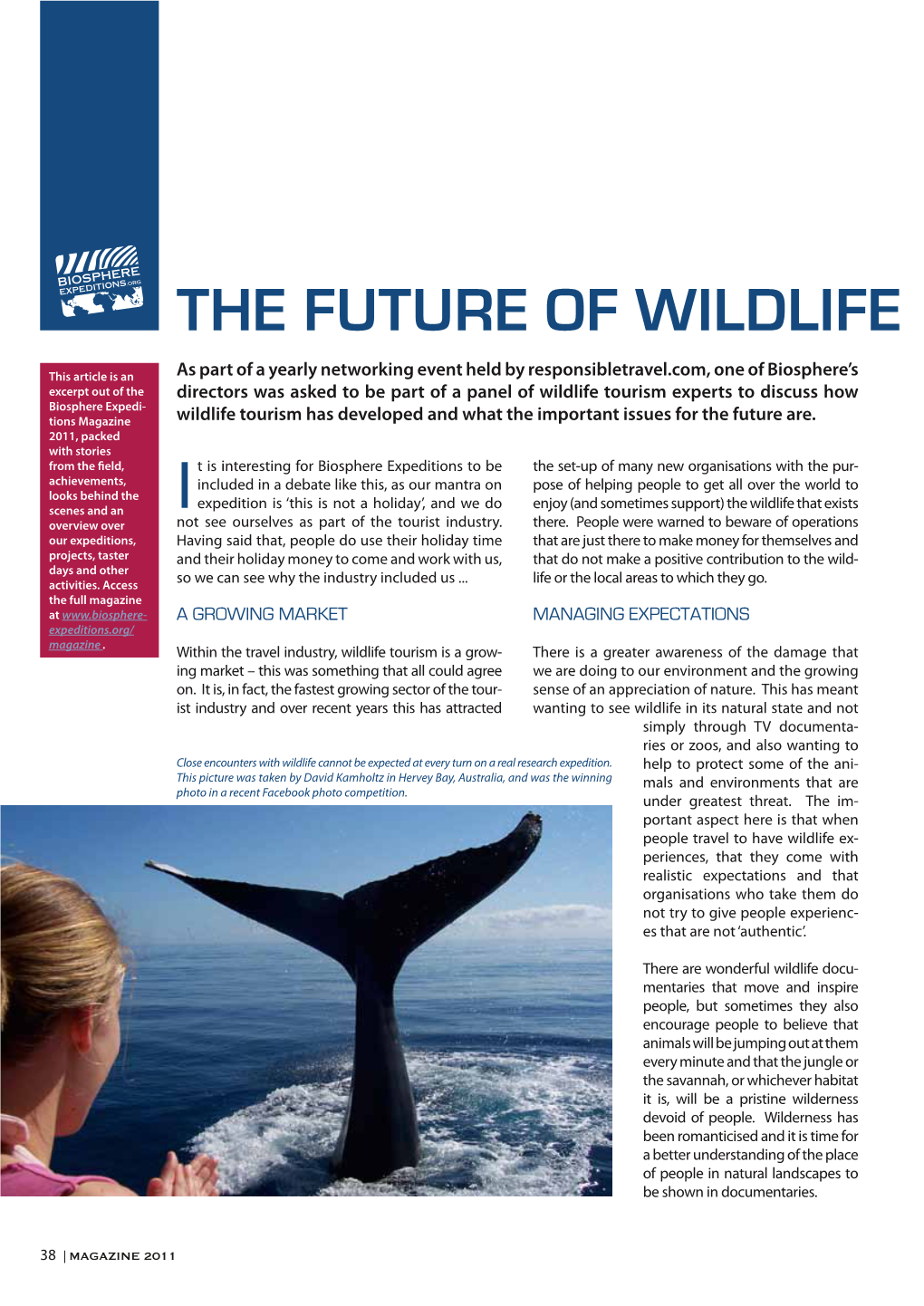 The Future of Wildlife Tourism