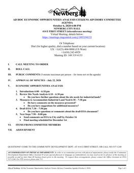 Citizens Advisory Committee Pakcket Updated 10-6-20