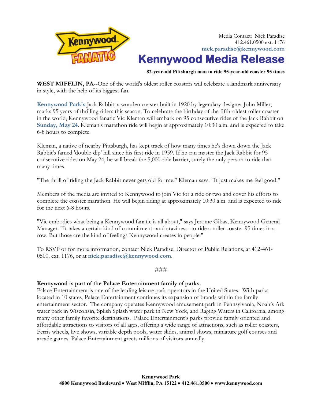 Kennywood Amusement Park