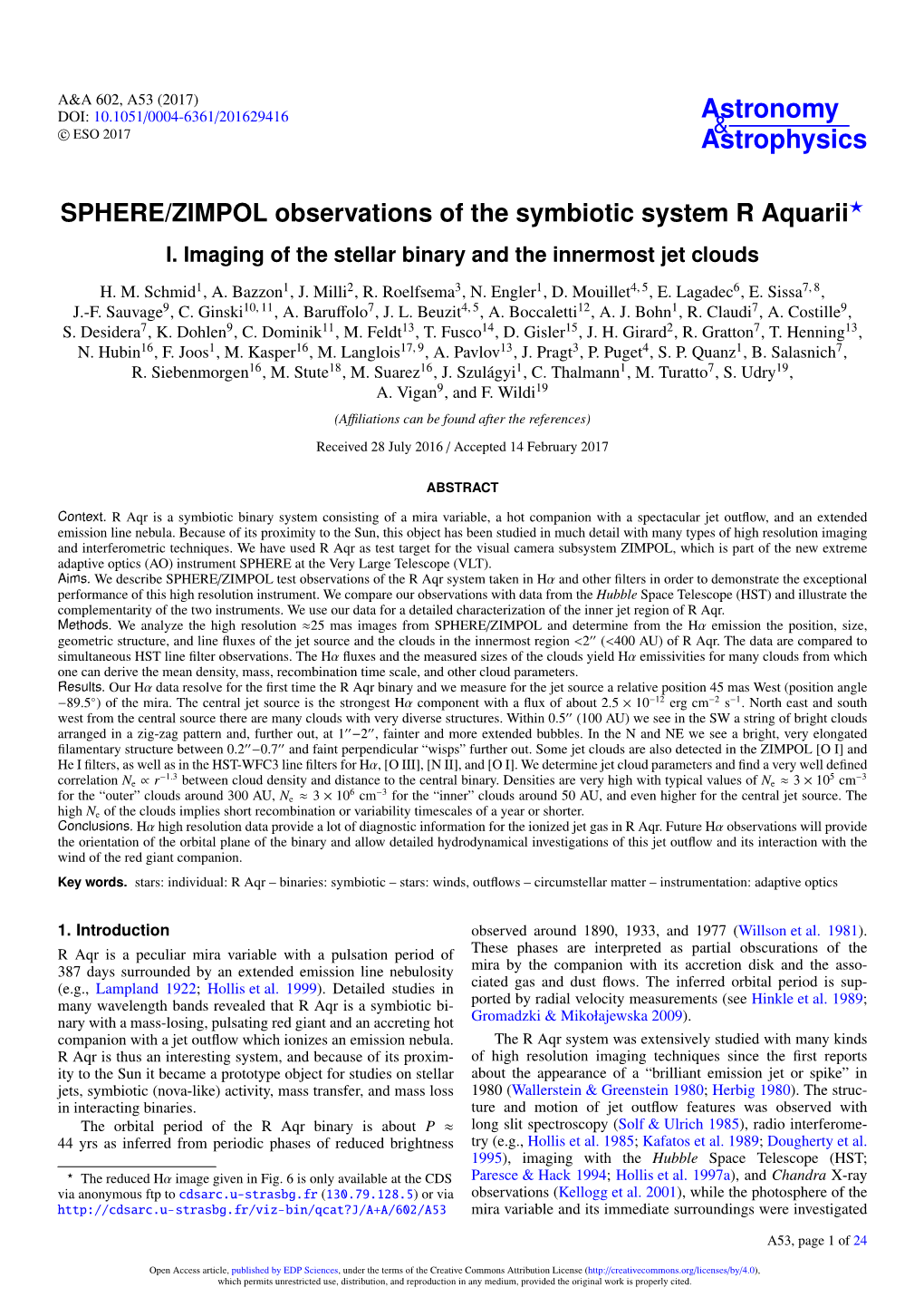 SPHERE/ZIMPOL Observations of the Symbiotic System R Aquarii? I