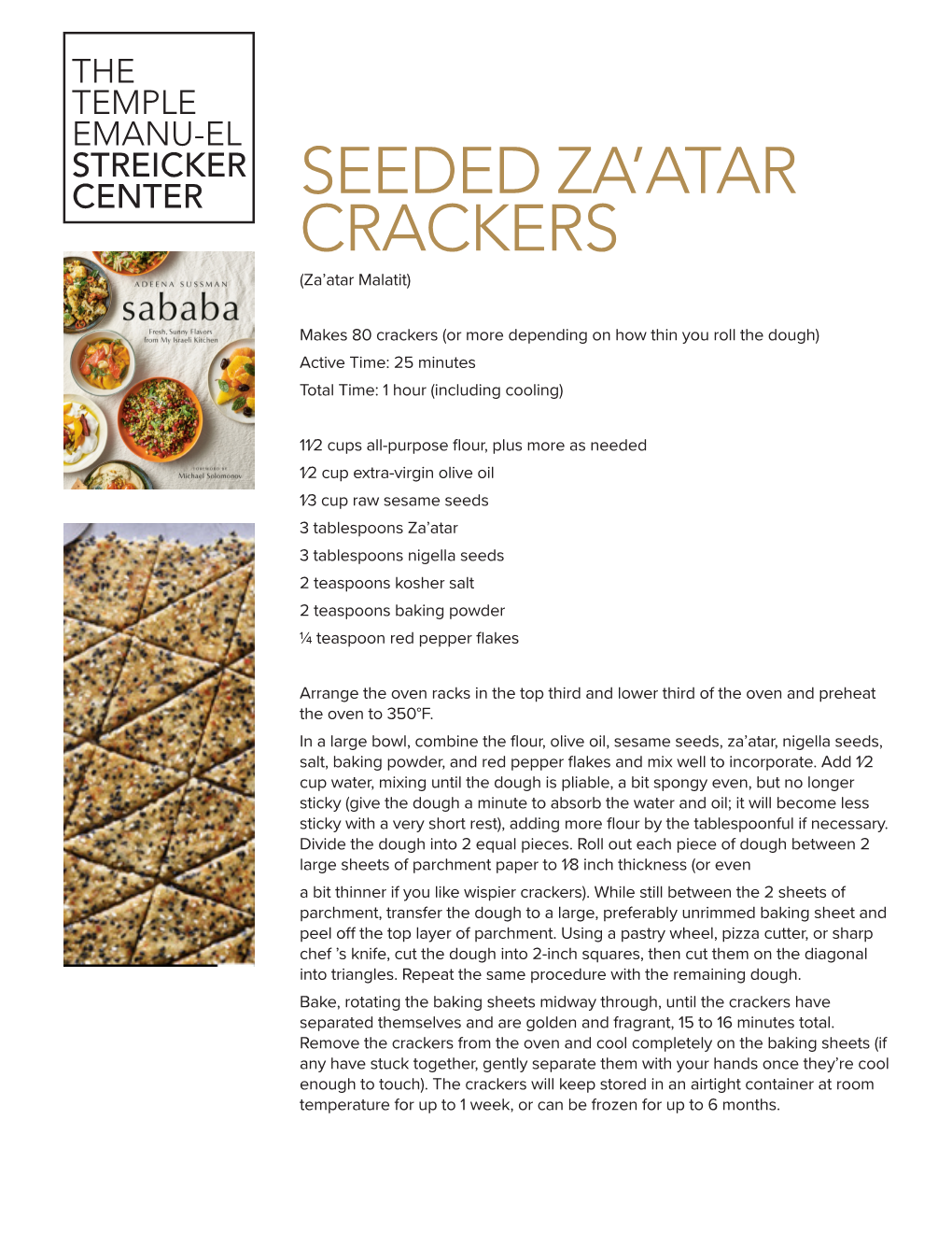 Seeded Za'atar Crackers