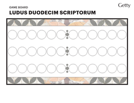 Ludus Duodecim Scriptorum Game Board Ludus Duodecim Scriptorum