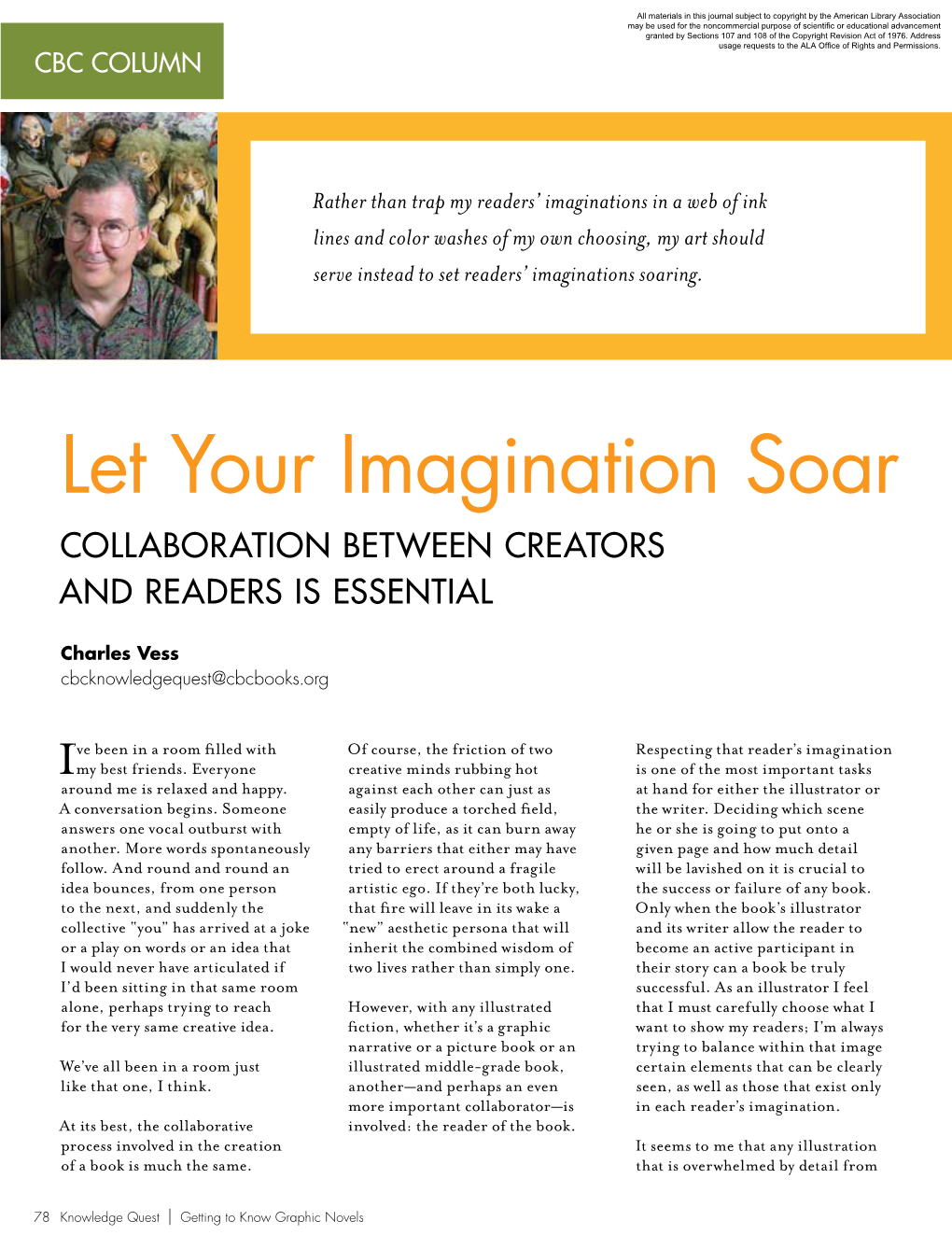 Let Your Imagination Soar Collaboration Between Creators and Readers Is Essential