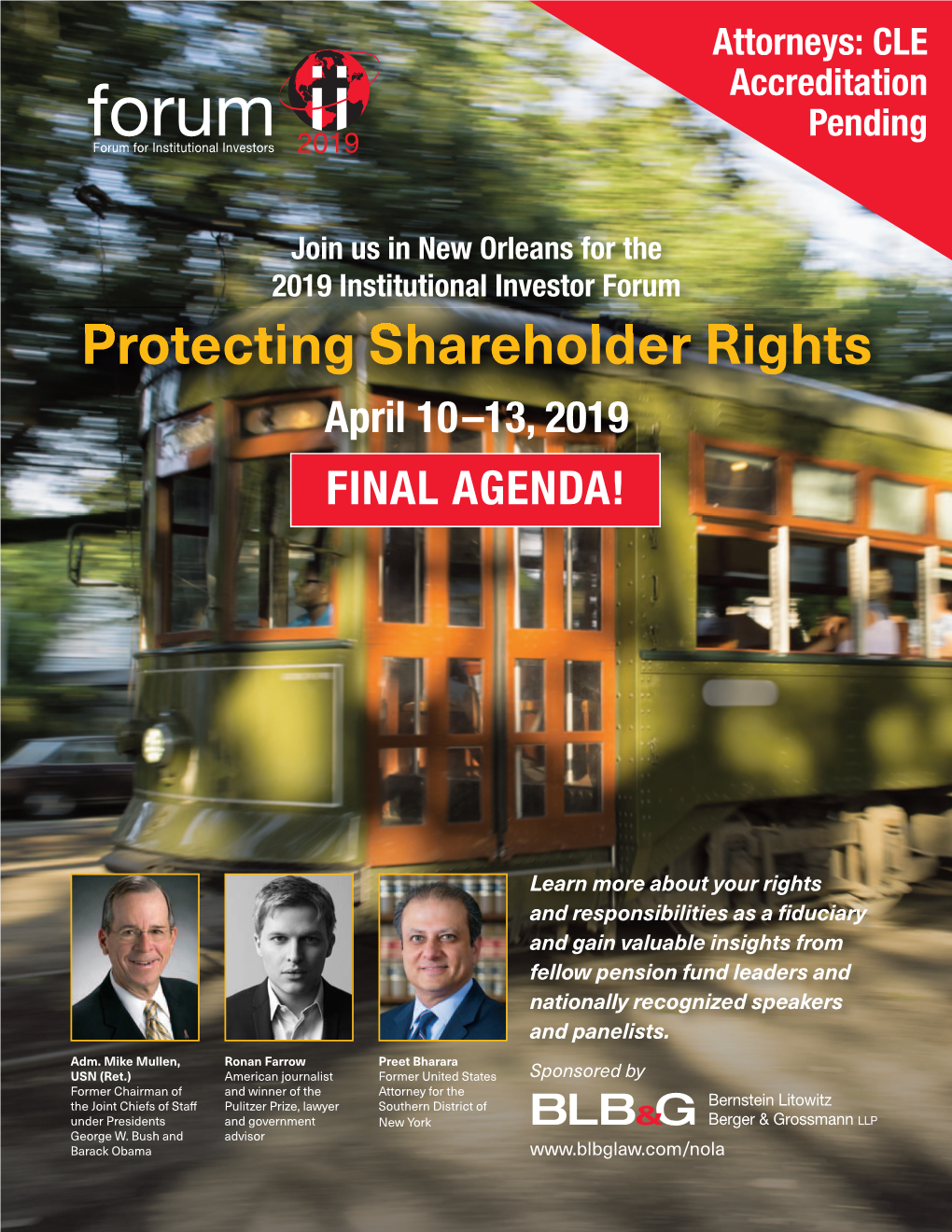 Protecting Shareholder Rights April 10–13, 2019 FINAL AGENDA!