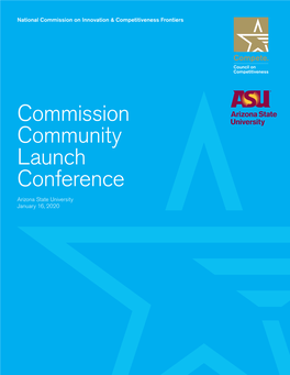 Commission Community Launch Conference Book