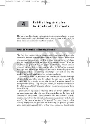 4 Publishing Articles in Academic Journals