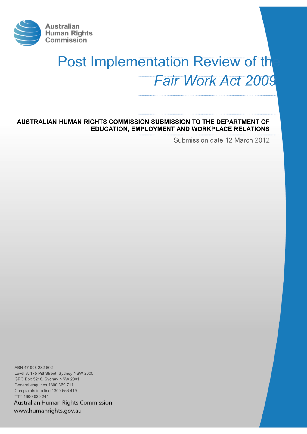 Australian Human Rights Commission s5