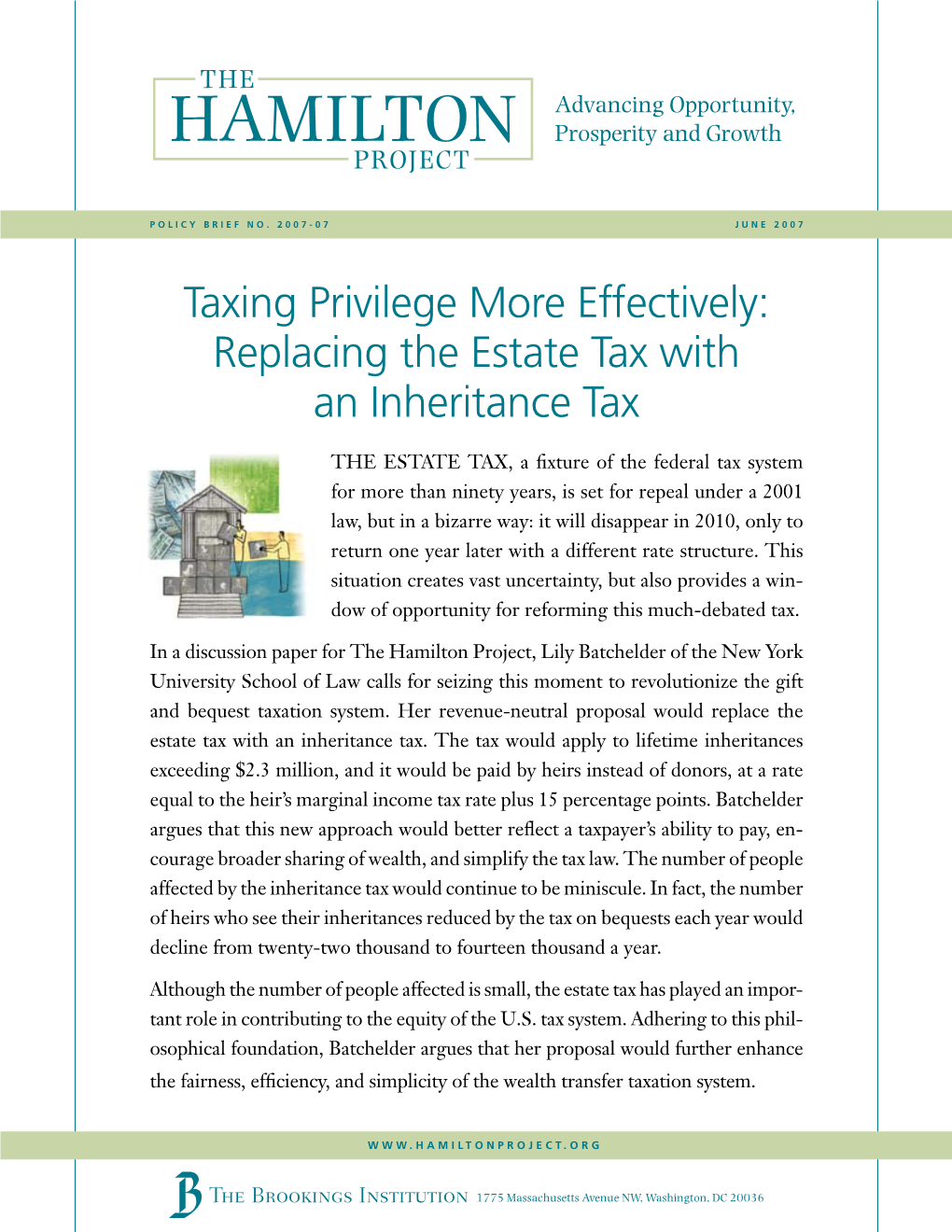 Taxing Privilege More Effectively: Replacing the Estate Tax with an Inheritance Tax