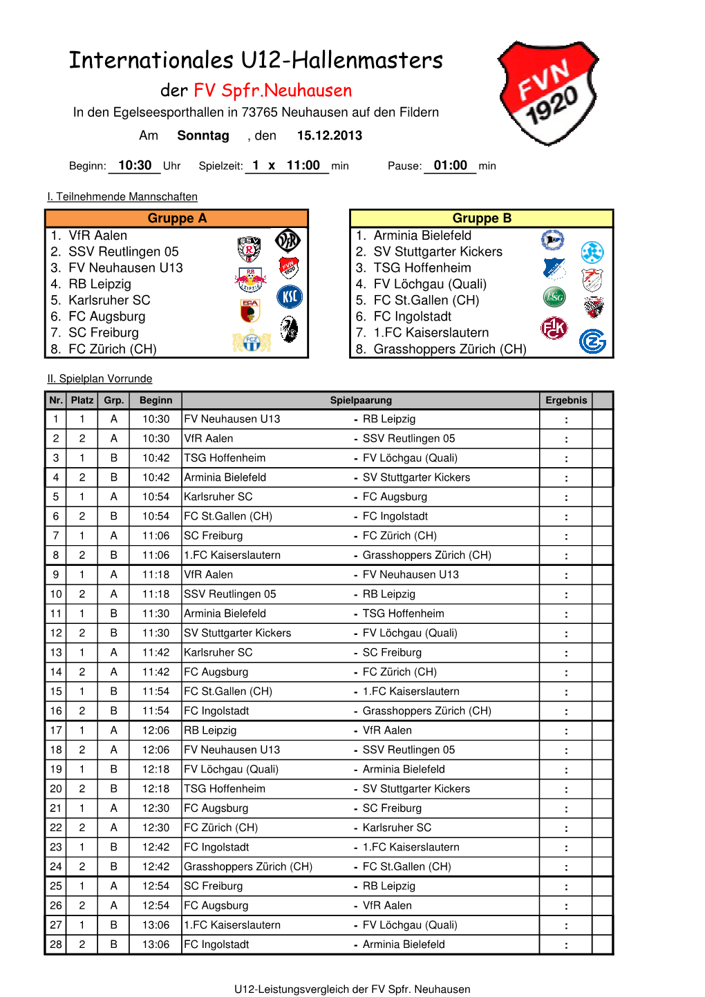 U12 Spielplan (PDF)