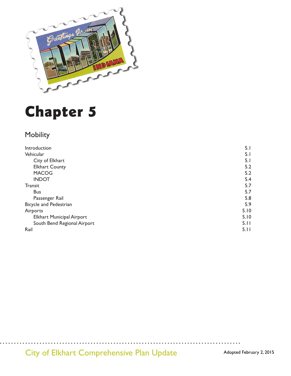 Updated Comprehensive Plan Chapter 5 – Mobility