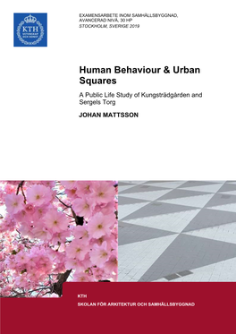 Human Behaviour & Urban Squares