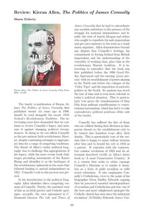 Review: Kieran Allen, the Politics of James Connolly