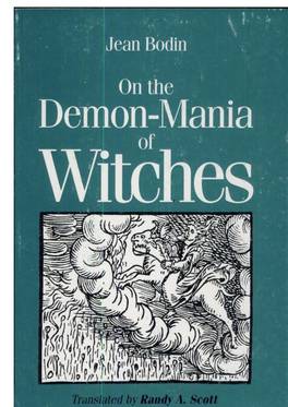 Download on the Demon-Mania of Witches, Jean Bodin, Centre For