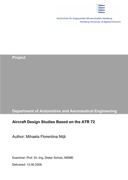 Project Department of Automotive and Aeronautical
