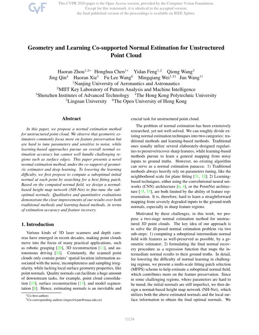 Geometry and Learning Co-Supported Normal Estimation for Unstructured Point Cloud