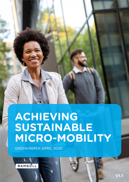 Achieving Sustainable Micro-Mobility Green Paper April 2020