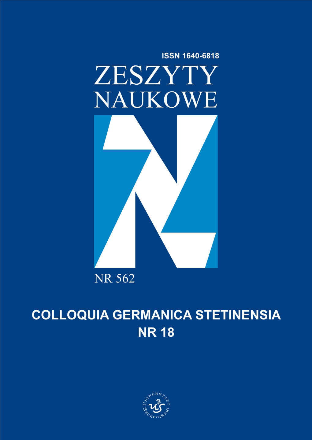 Colloquia Germanica Stetinensia Nr 18