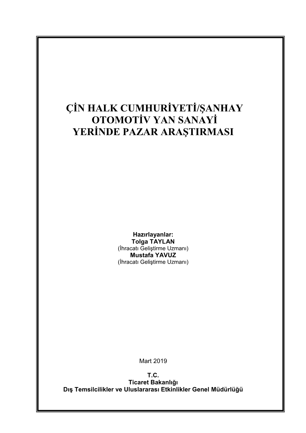 Çin Halk Cumhuriyeti Şanhay Otomotiv Yan Sanayi Yerinde Pazar