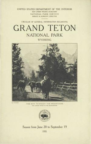 Grand Teton National Park Wyoming