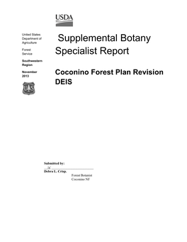 Supplemental Botany Report