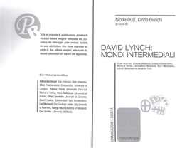 David Lynch: Mondi Intermediali