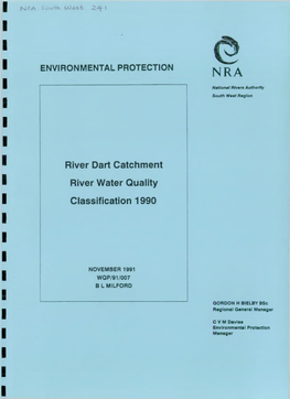 River Dart Catchment River Water Quality Classification 1990