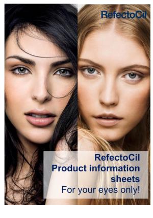 Refectocil Product Information Sheets for Your Eyes Only!